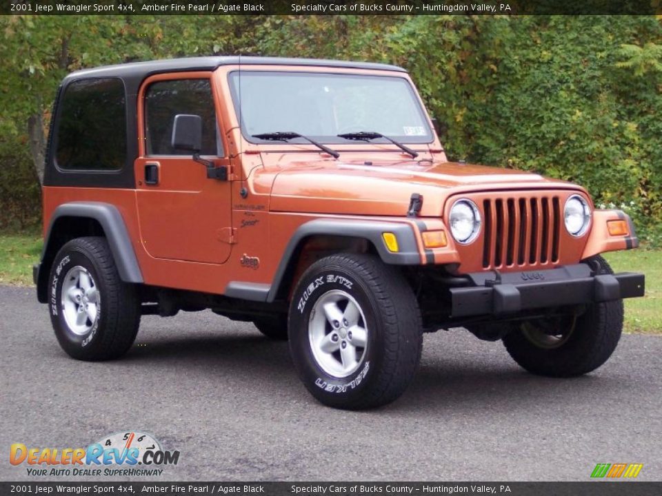 Front 3/4 View of 2001 Jeep Wrangler Sport 4x4 Photo #1