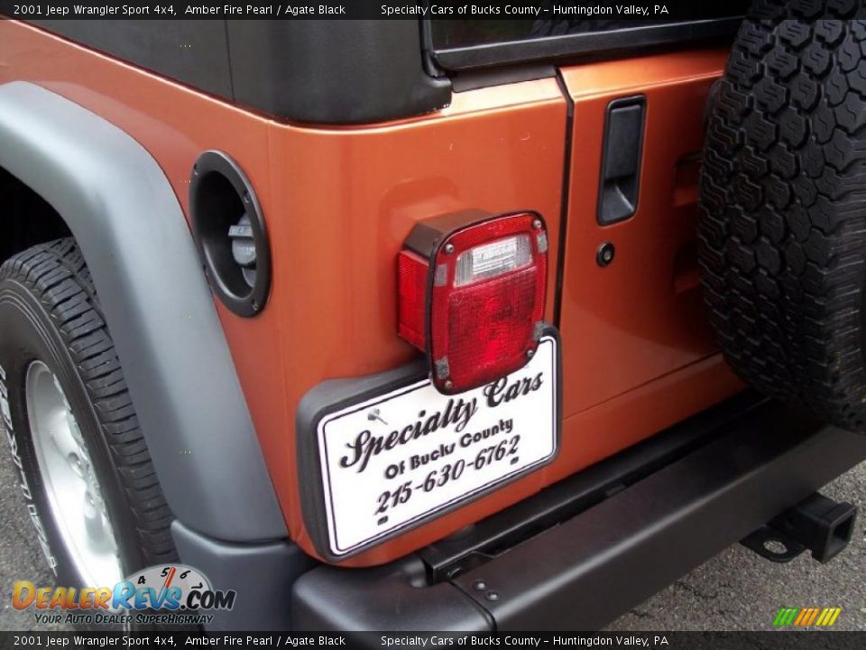 2001 Jeep Wrangler Sport 4x4 Amber Fire Pearl / Agate Black Photo #23