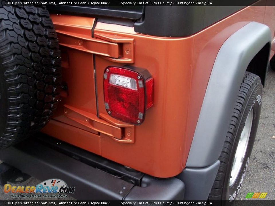 2001 Jeep Wrangler Sport 4x4 Amber Fire Pearl / Agate Black Photo #24