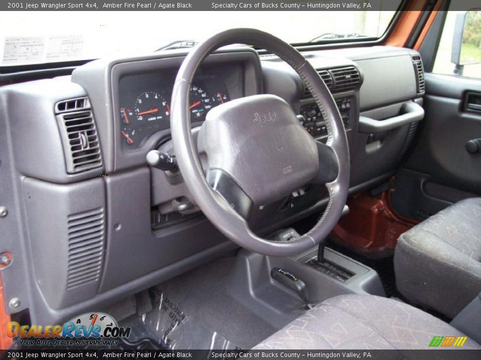 Agate Black Interior - 2001 Jeep Wrangler Sport 4x4 Photo #27
