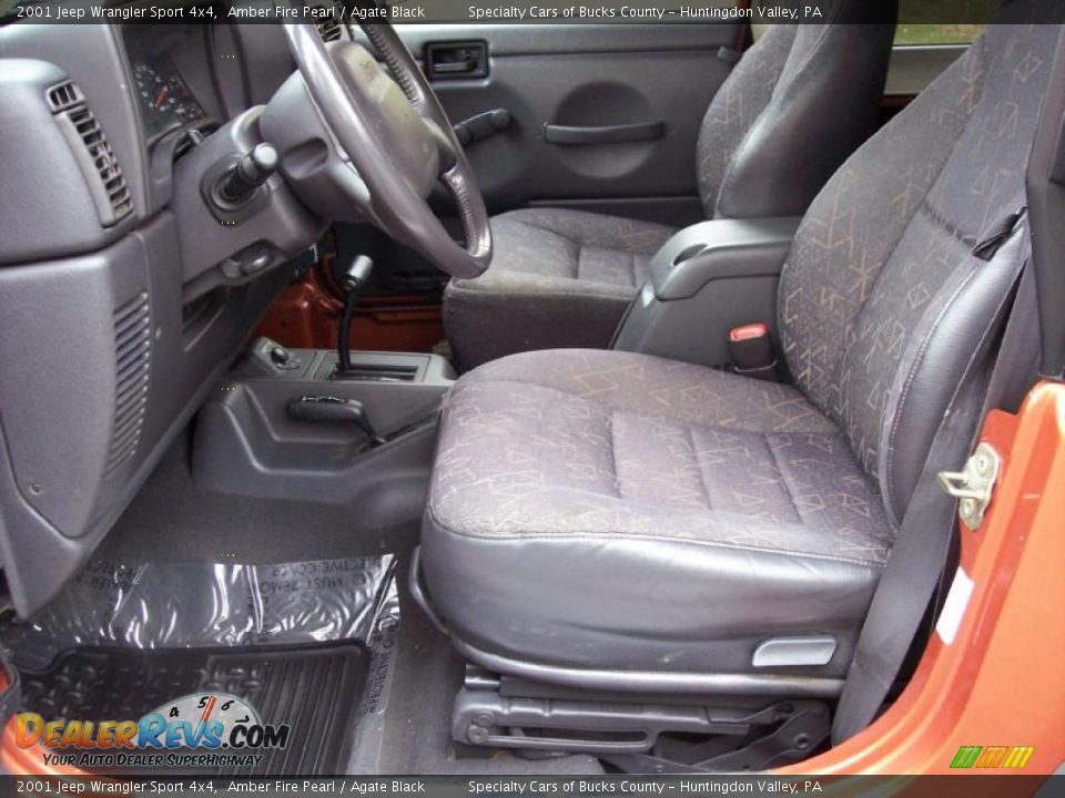 Agate Black Interior - 2001 Jeep Wrangler Sport 4x4 Photo #28