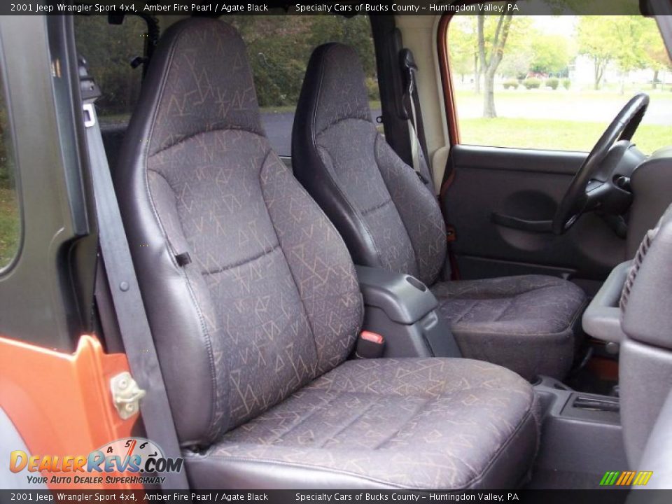 2001 Jeep Wrangler Sport 4x4 Amber Fire Pearl / Agate Black Photo #36