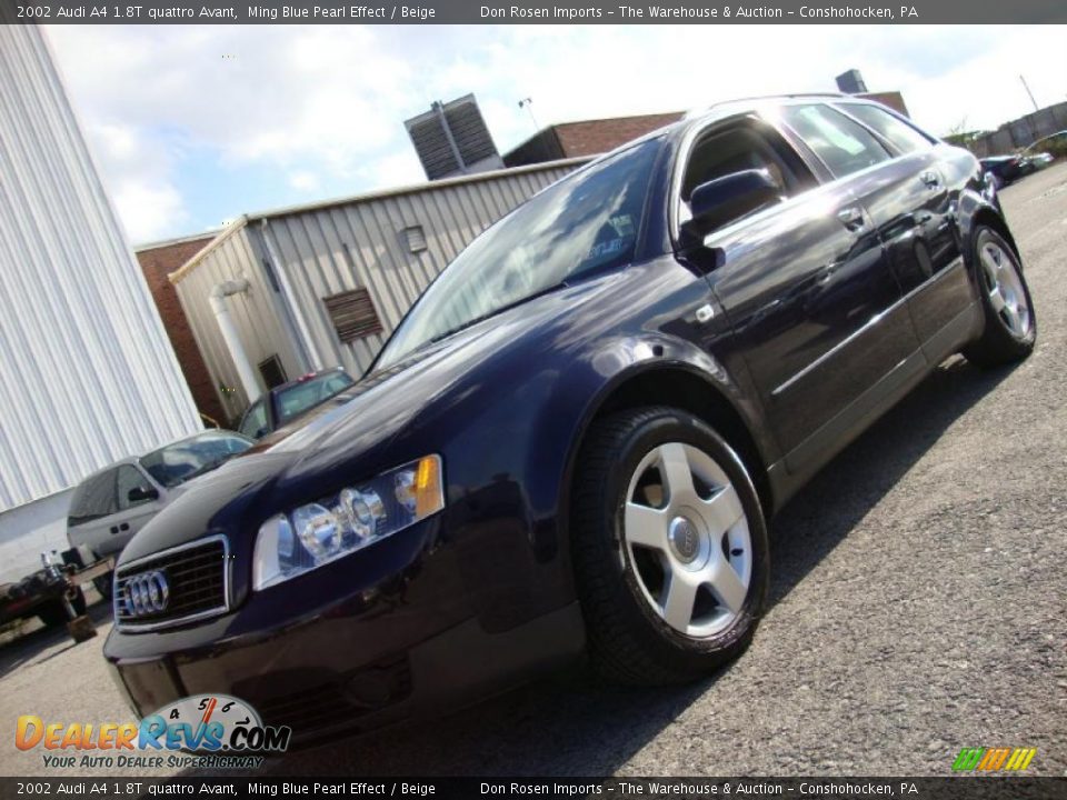 2002 Audi A4 1.8T quattro Avant Ming Blue Pearl Effect / Beige Photo #1