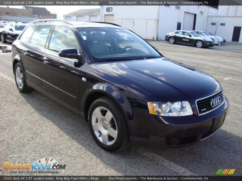 2002 Audi A4 1.8T quattro Avant Ming Blue Pearl Effect / Beige Photo #4