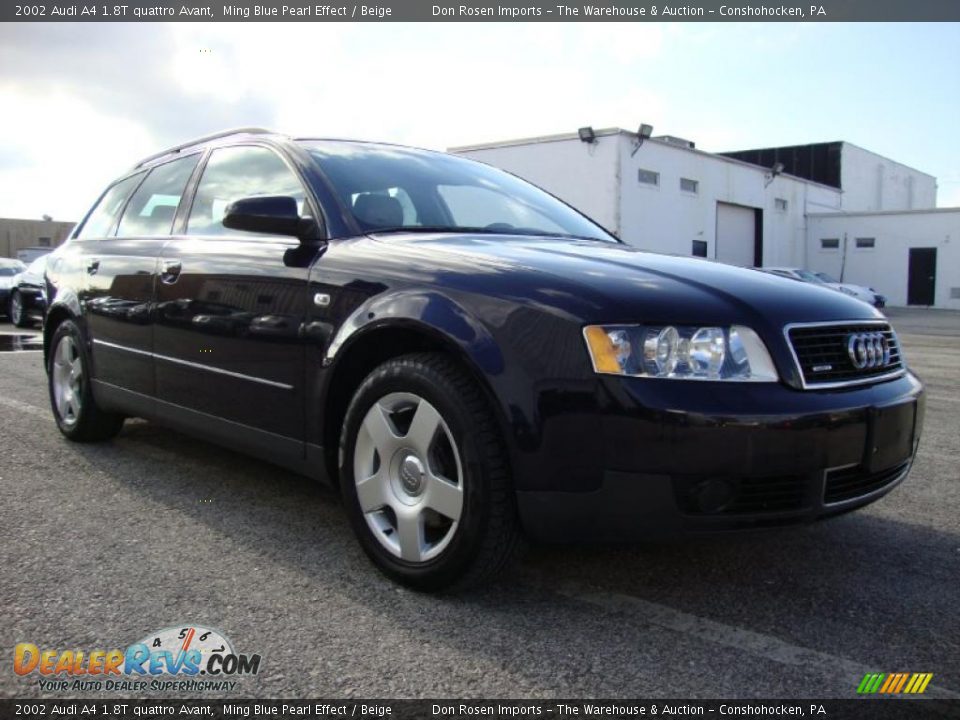 2002 Audi A4 1.8T quattro Avant Ming Blue Pearl Effect / Beige Photo #5