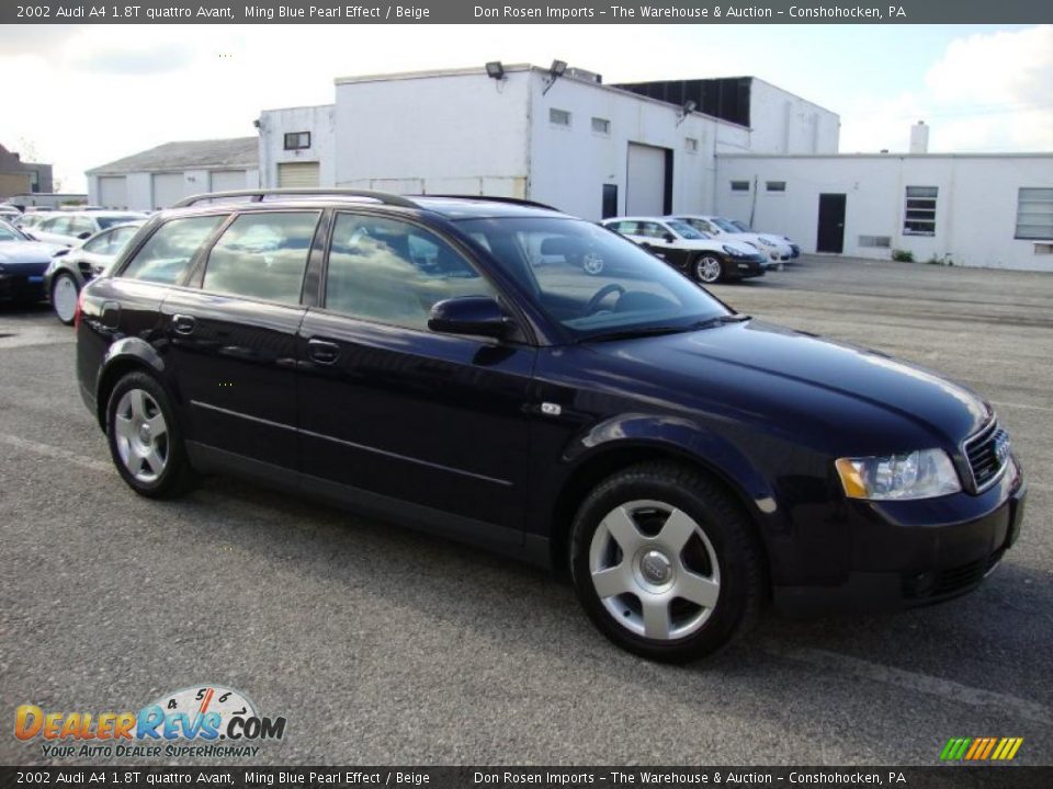 2002 Audi A4 1.8T quattro Avant Ming Blue Pearl Effect / Beige Photo #6