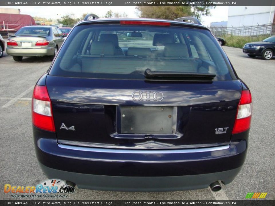 2002 Audi A4 1.8T quattro Avant Ming Blue Pearl Effect / Beige Photo #9