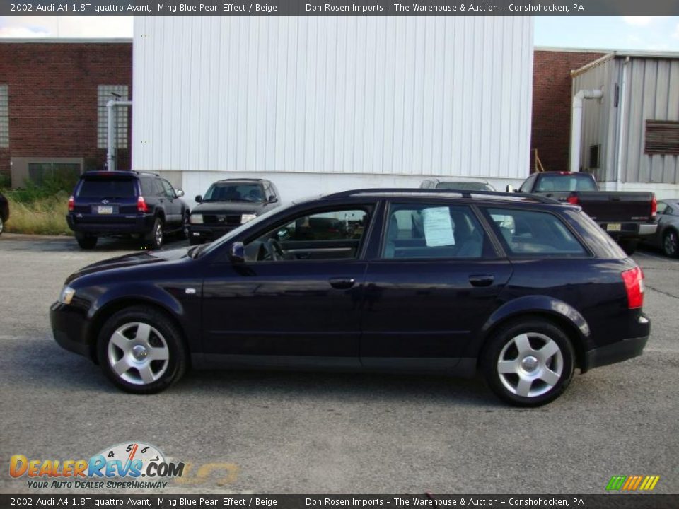 2002 Audi A4 1.8T quattro Avant Ming Blue Pearl Effect / Beige Photo #11