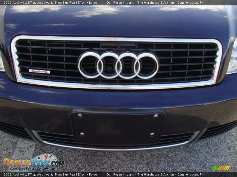 2002 Audi A4 1.8T quattro Avant Ming Blue Pearl Effect / Beige Photo #36