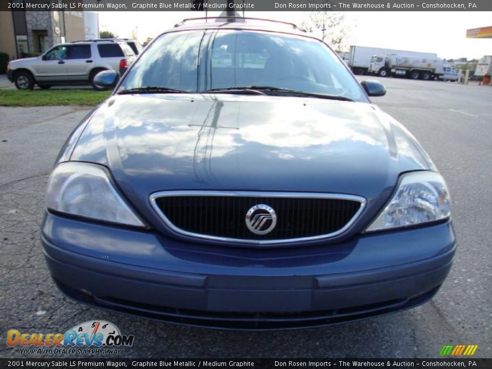 2001 Mercury Sable LS Premium Wagon Graphite Blue Metallic / Medium Graphite Photo #3
