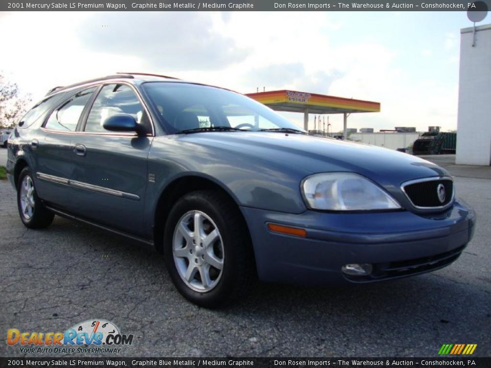 2001 Mercury Sable LS Premium Wagon Graphite Blue Metallic / Medium Graphite Photo #5