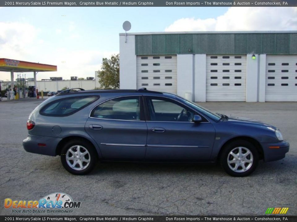 2001 Mercury Sable LS Premium Wagon Graphite Blue Metallic / Medium Graphite Photo #7