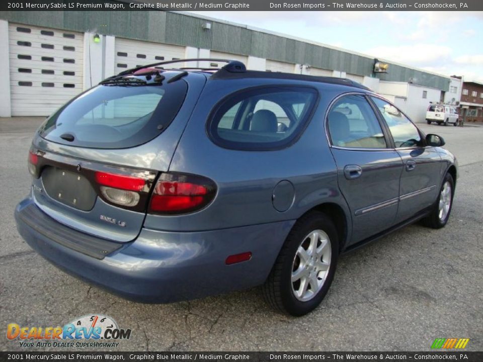 2001 Mercury Sable LS Premium Wagon Graphite Blue Metallic / Medium Graphite Photo #8