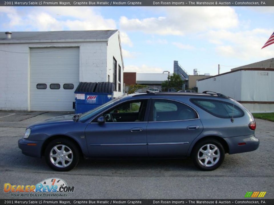 2001 Mercury Sable LS Premium Wagon Graphite Blue Metallic / Medium Graphite Photo #11