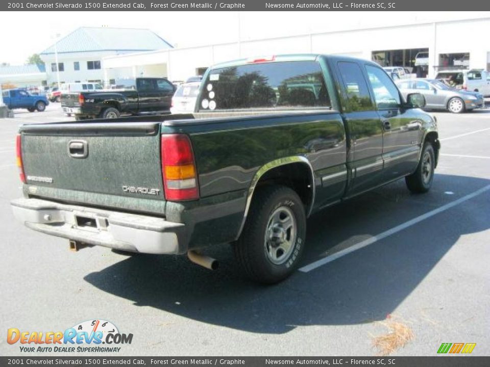 2001 Chevrolet Silverado 1500 Extended Cab Forest Green Metallic / Graphite Photo #2