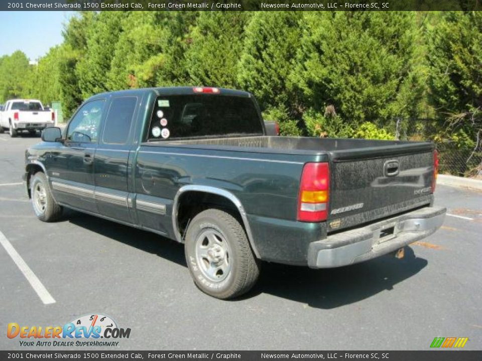 2001 Chevrolet Silverado 1500 Extended Cab Forest Green Metallic / Graphite Photo #3