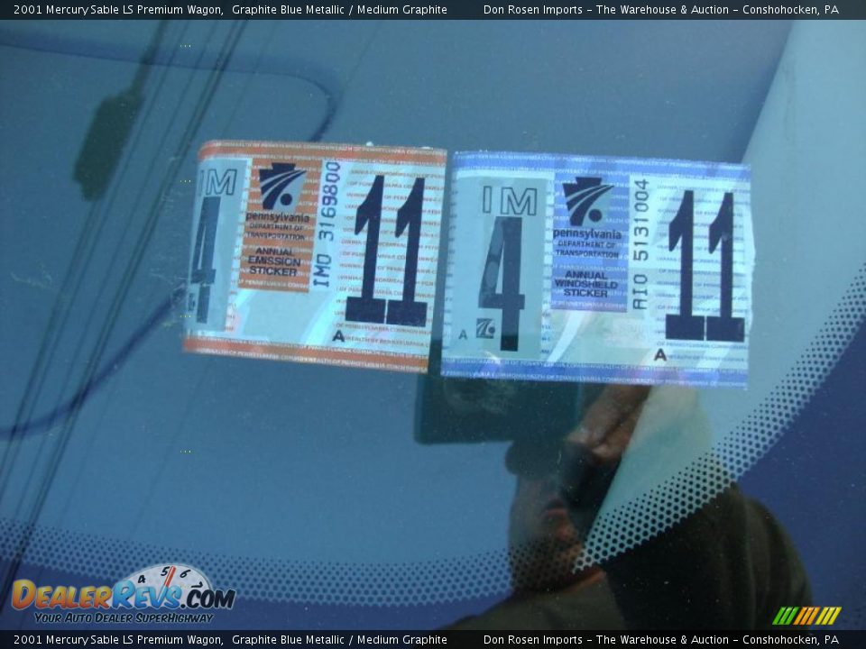2001 Mercury Sable LS Premium Wagon Graphite Blue Metallic / Medium Graphite Photo #36