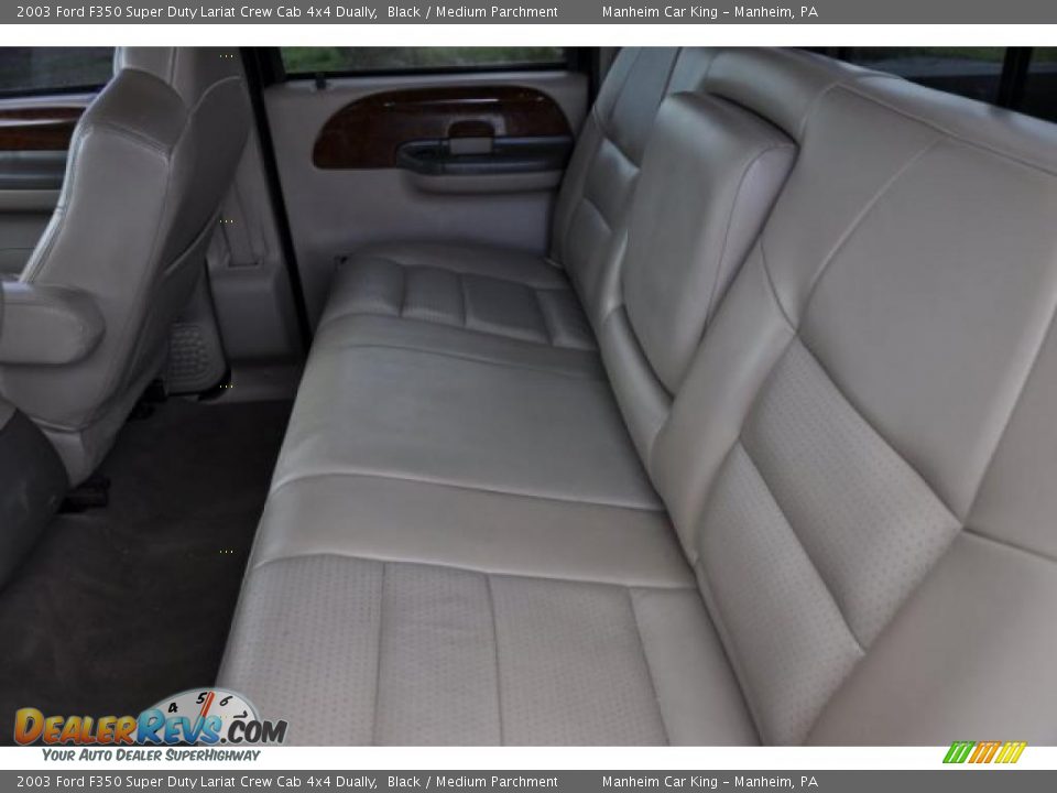 2003 Ford F350 Super Duty Lariat Crew Cab 4x4 Dually Black / Medium Parchment Photo #11