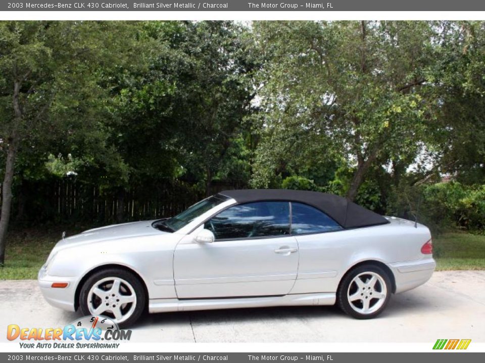2003 Mercedes-Benz CLK 430 Cabriolet Brilliant Silver Metallic / Charcoal Photo #3