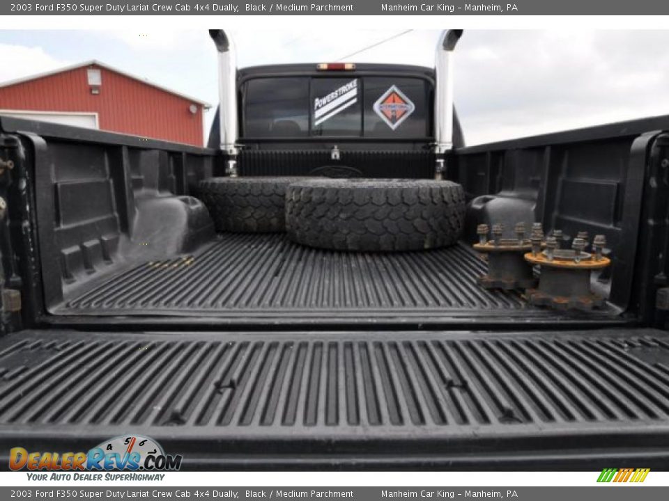 2003 Ford F350 Super Duty Lariat Crew Cab 4x4 Dually Black / Medium Parchment Photo #12
