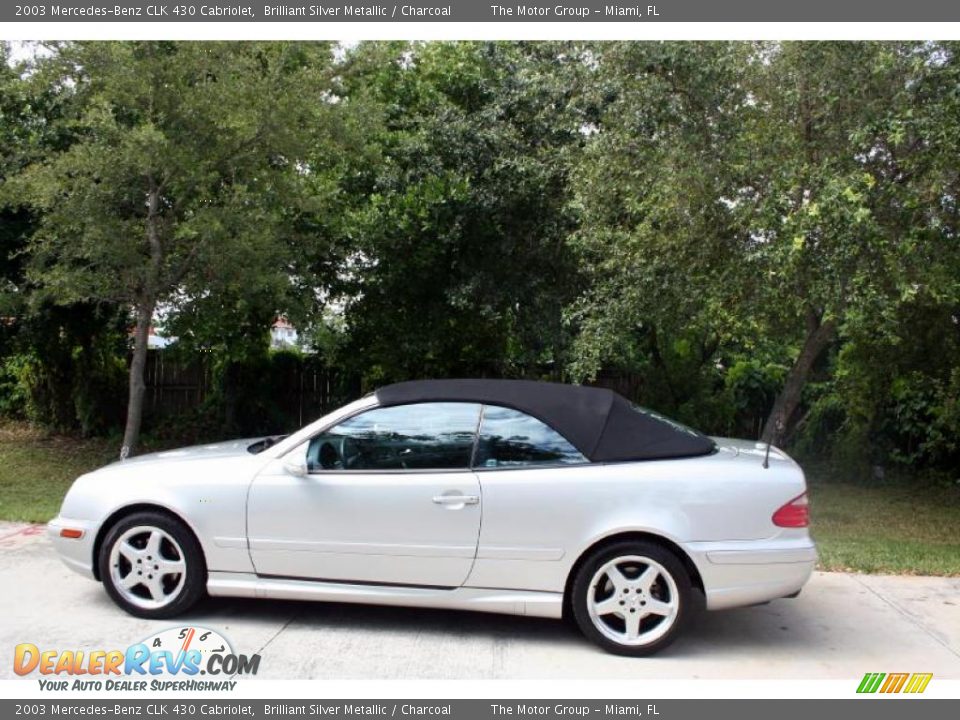 2003 Mercedes-Benz CLK 430 Cabriolet Brilliant Silver Metallic / Charcoal Photo #4