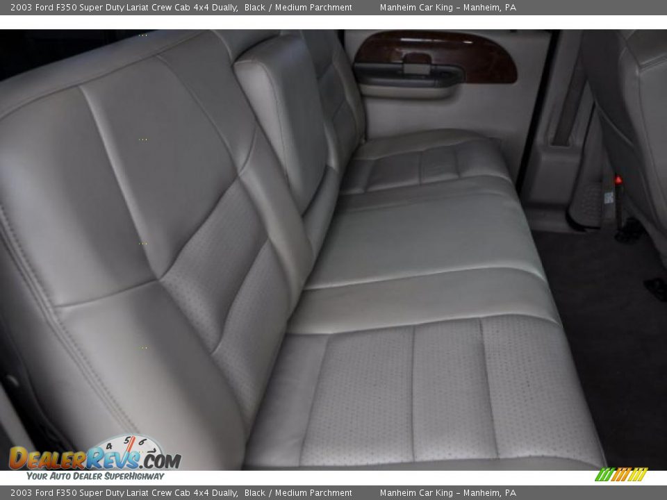 2003 Ford F350 Super Duty Lariat Crew Cab 4x4 Dually Black / Medium Parchment Photo #13