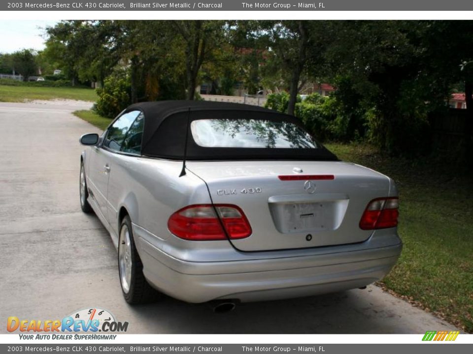 2003 Mercedes-Benz CLK 430 Cabriolet Brilliant Silver Metallic / Charcoal Photo #8
