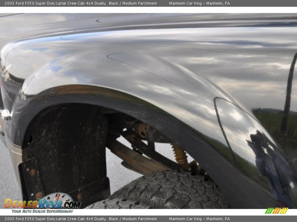 2003 Ford F350 Super Duty Lariat Crew Cab 4x4 Dually Black / Medium Parchment Photo #19