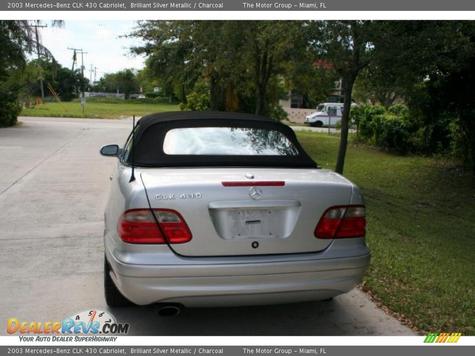 2003 Mercedes-Benz CLK 430 Cabriolet Brilliant Silver Metallic / Charcoal Photo #9