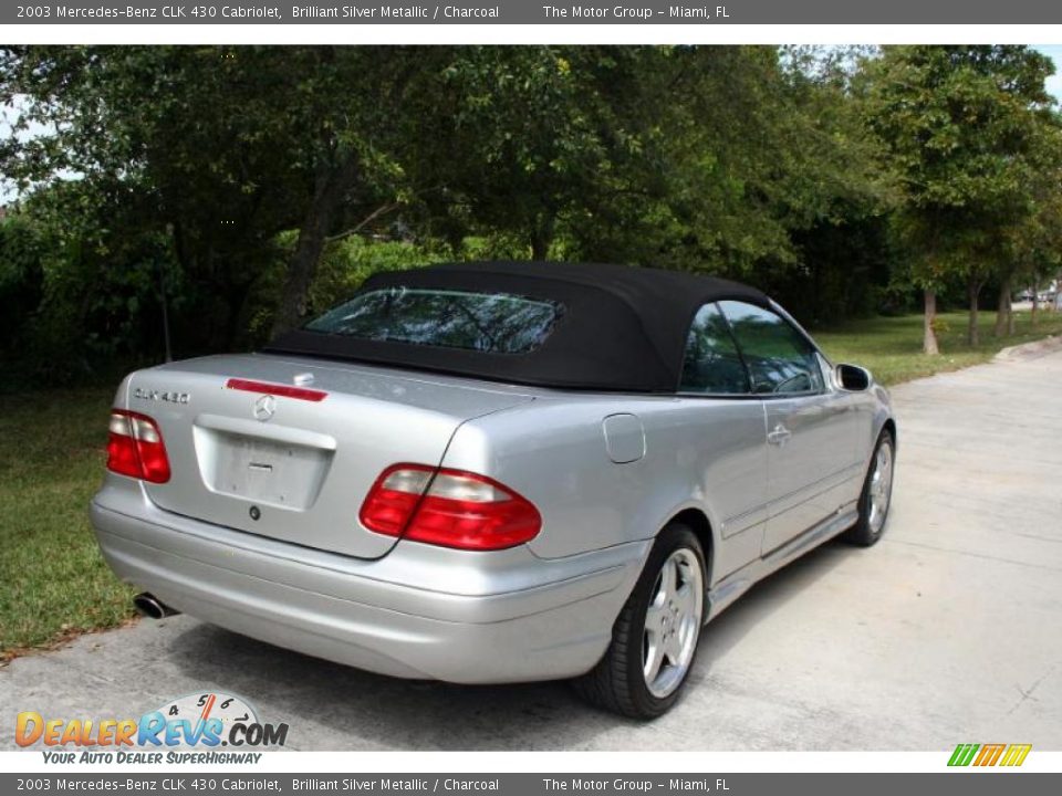 2003 Mercedes-Benz CLK 430 Cabriolet Brilliant Silver Metallic / Charcoal Photo #11