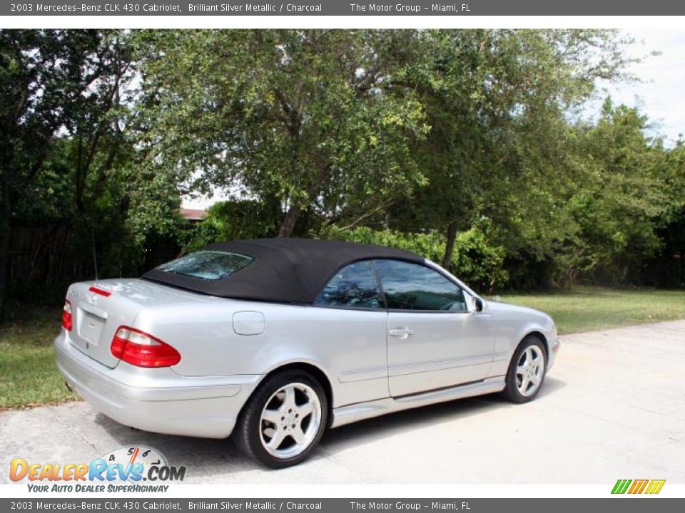 2003 Mercedes-Benz CLK 430 Cabriolet Brilliant Silver Metallic / Charcoal Photo #12