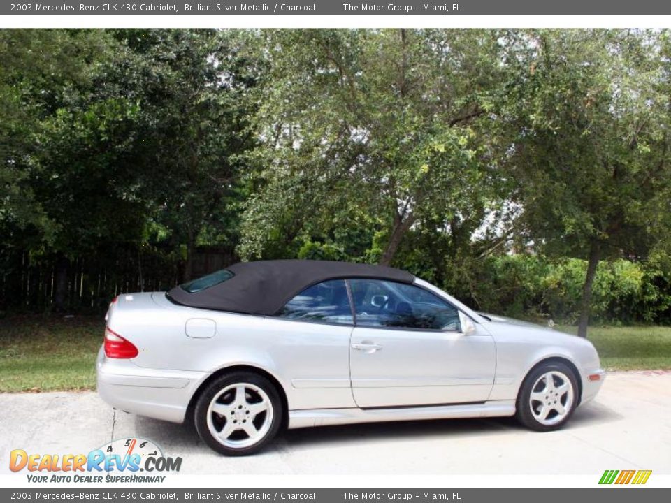 2003 Mercedes-Benz CLK 430 Cabriolet Brilliant Silver Metallic / Charcoal Photo #13
