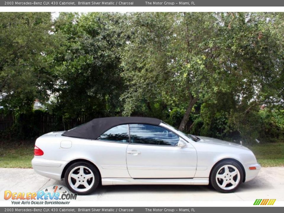 2003 Mercedes-Benz CLK 430 Cabriolet Brilliant Silver Metallic / Charcoal Photo #14