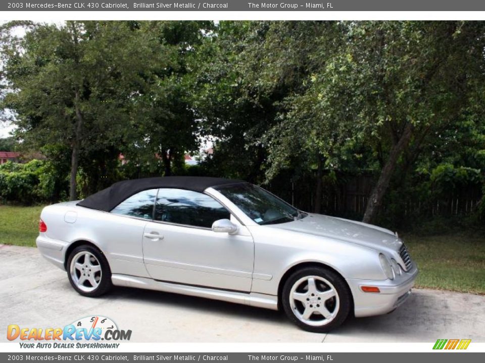 2003 Mercedes-Benz CLK 430 Cabriolet Brilliant Silver Metallic / Charcoal Photo #16