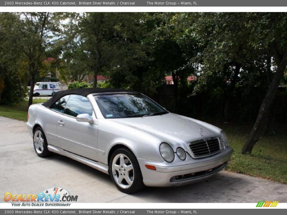 2003 Mercedes-Benz CLK 430 Cabriolet Brilliant Silver Metallic / Charcoal Photo #18
