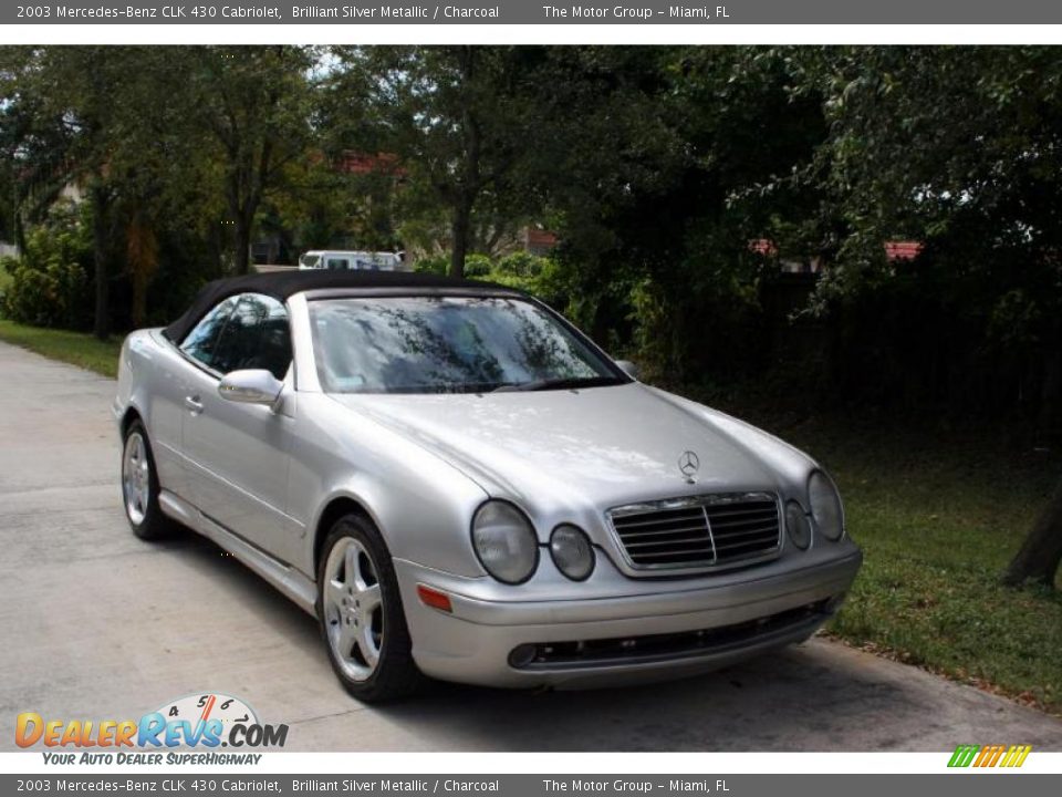 2003 Mercedes-Benz CLK 430 Cabriolet Brilliant Silver Metallic / Charcoal Photo #19