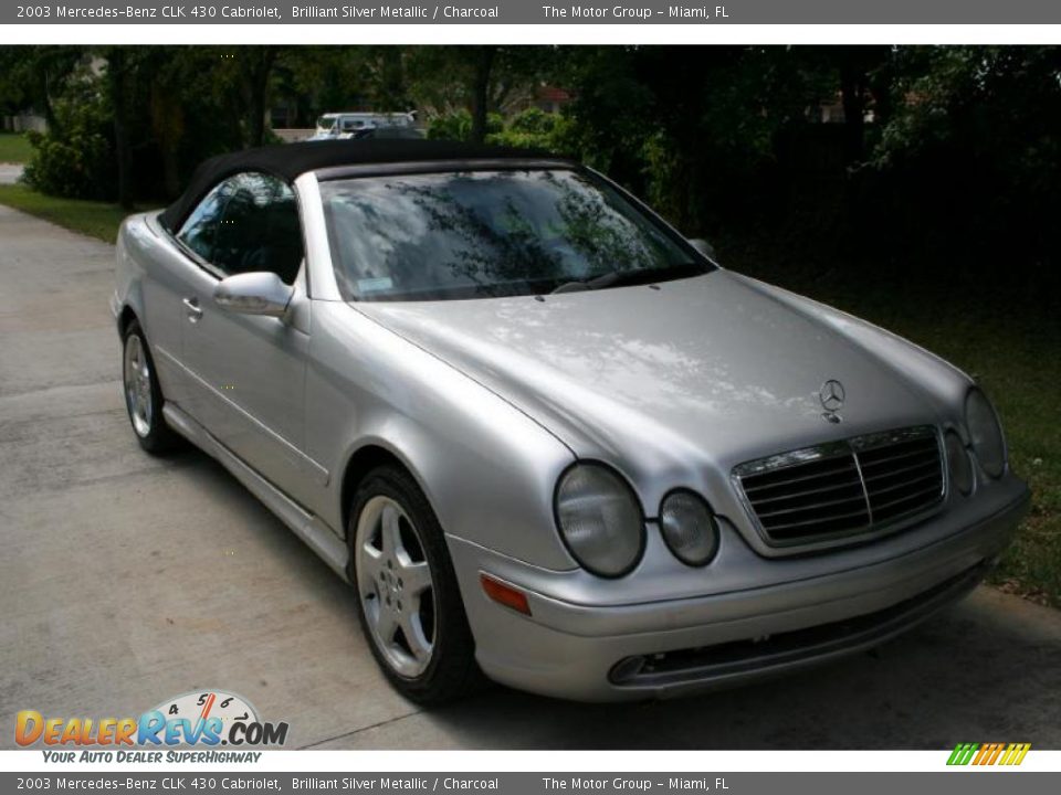 2003 Mercedes-Benz CLK 430 Cabriolet Brilliant Silver Metallic / Charcoal Photo #23