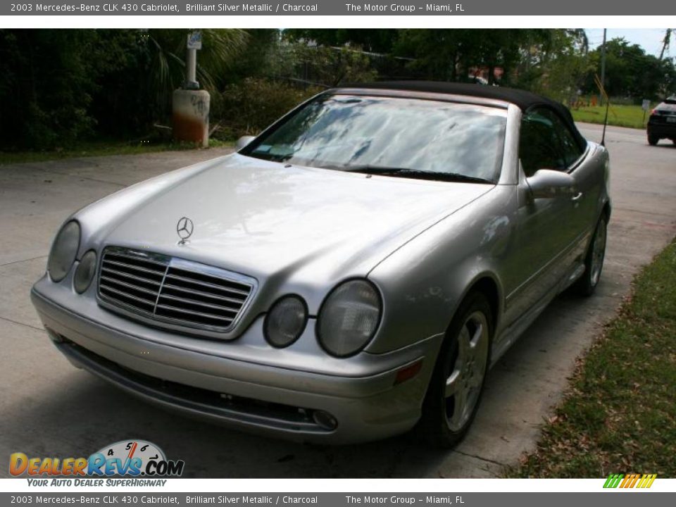 2003 Mercedes-Benz CLK 430 Cabriolet Brilliant Silver Metallic / Charcoal Photo #24