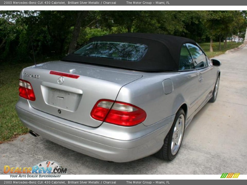 2003 Mercedes-Benz CLK 430 Cabriolet Brilliant Silver Metallic / Charcoal Photo #26