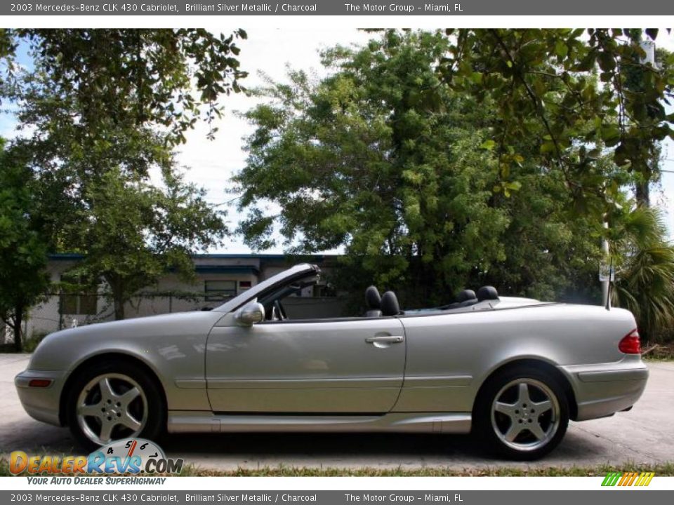 2003 Mercedes-Benz CLK 430 Cabriolet Brilliant Silver Metallic / Charcoal Photo #27