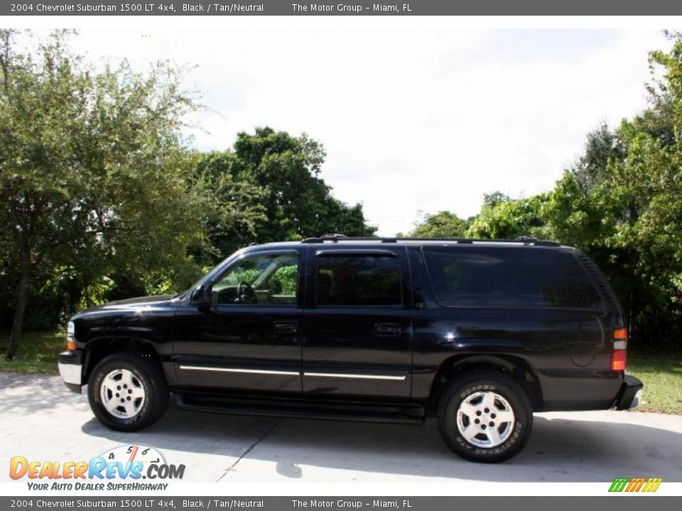 2004 Chevrolet Suburban 1500 LT 4x4 Black / Tan/Neutral Photo #4