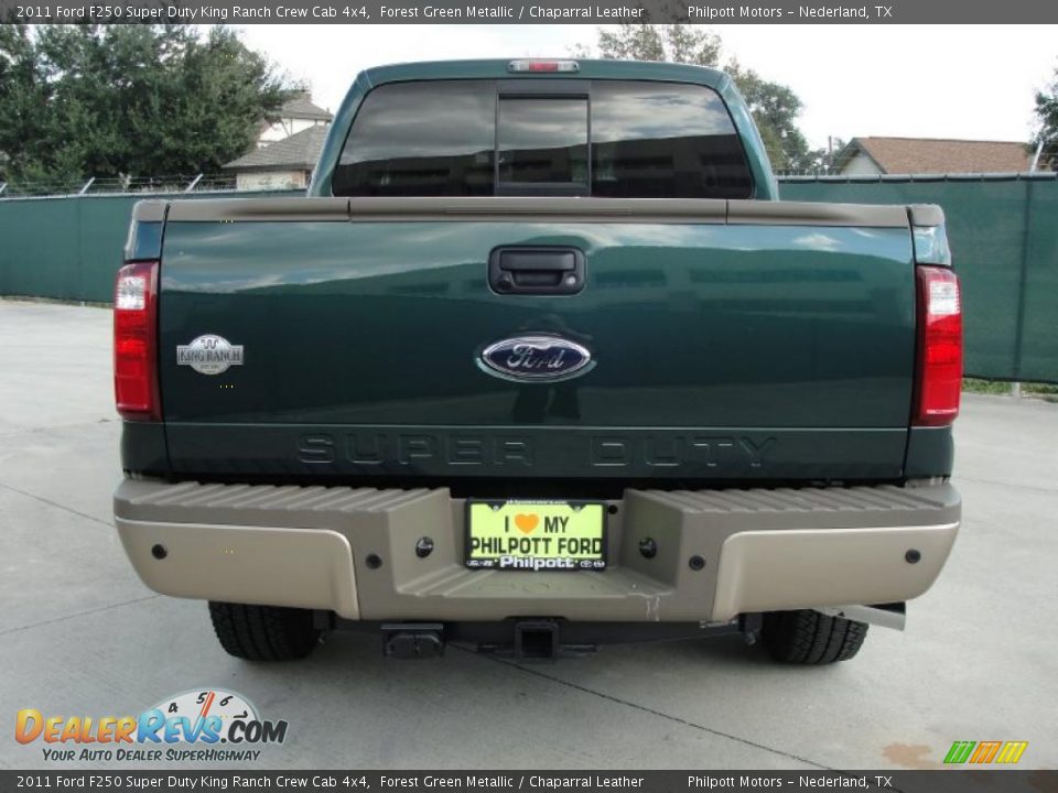 2011 Ford F250 Super Duty King Ranch Crew Cab 4x4 Forest Green Metallic / Chaparral Leather Photo #4