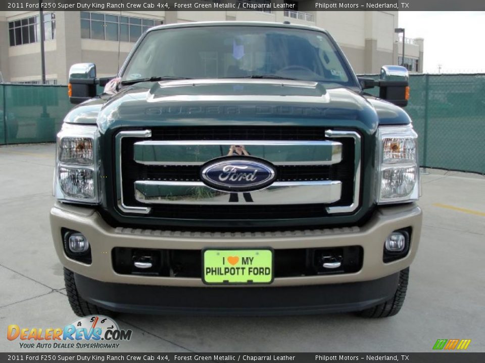 2011 Ford F250 Super Duty King Ranch Crew Cab 4x4 Forest Green Metallic / Chaparral Leather Photo #8