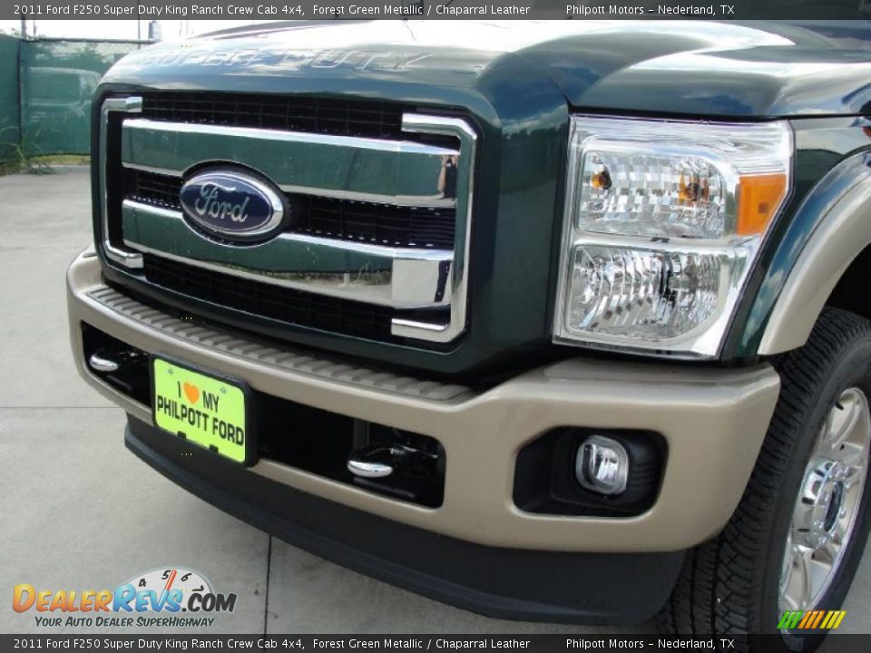 2011 Ford F250 Super Duty King Ranch Crew Cab 4x4 Forest Green Metallic / Chaparral Leather Photo #9