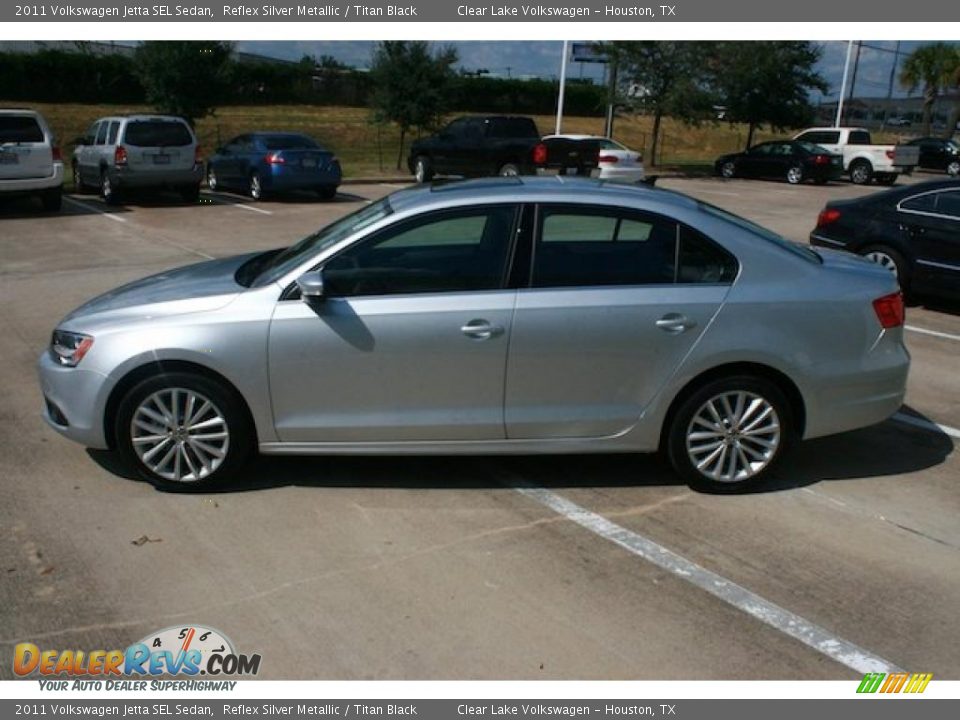 2011 Volkswagen Jetta SEL Sedan Reflex Silver Metallic / Titan Black Photo #4