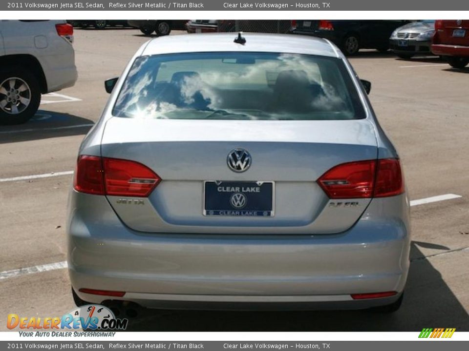 2011 Volkswagen Jetta SEL Sedan Reflex Silver Metallic / Titan Black Photo #11