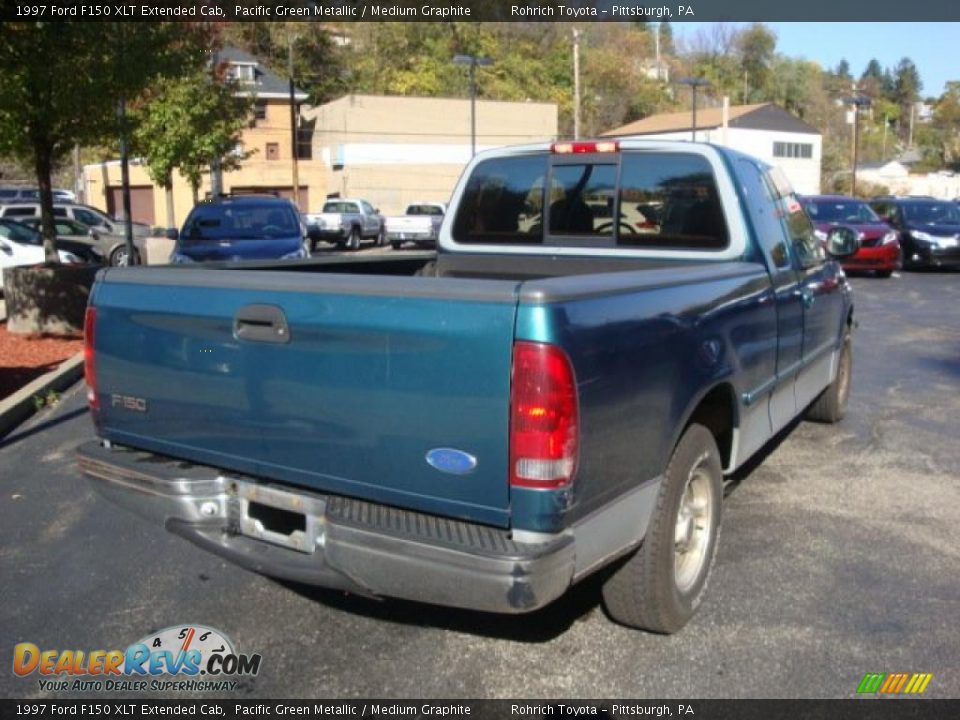 1997 Ford F150 XLT Extended Cab Pacific Green Metallic / Medium Graphite Photo #4