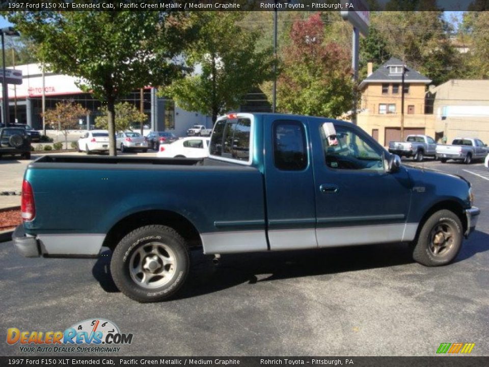 1997 Ford F150 XLT Extended Cab Pacific Green Metallic / Medium Graphite Photo #5