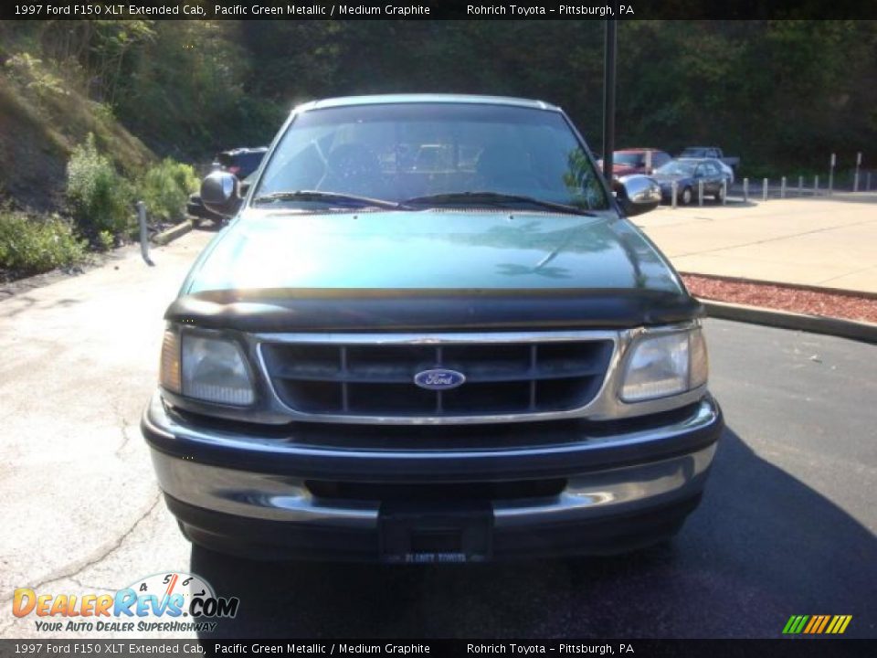 1997 Ford F150 XLT Extended Cab Pacific Green Metallic / Medium Graphite Photo #10