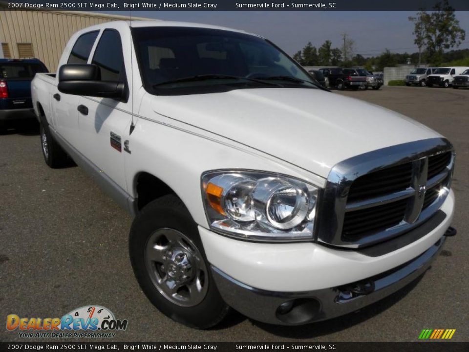 2007 Dodge Ram 2500 SLT Mega Cab Bright White / Medium Slate Gray Photo #1